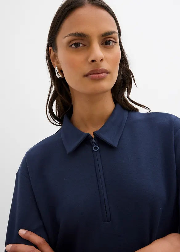 Polo en viscose mélangée, bonprix