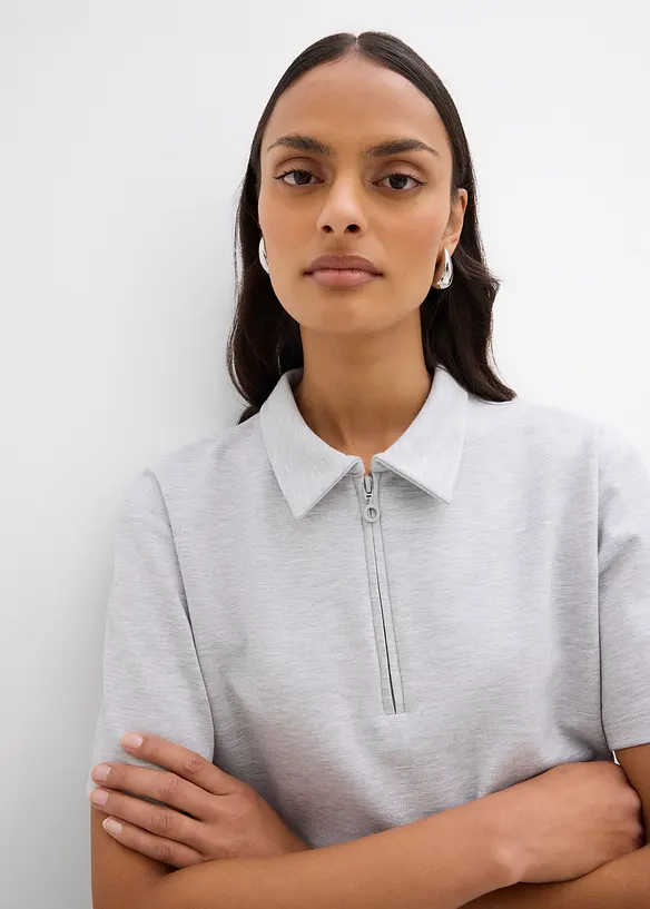 Polo en viscose mélangée, bonprix