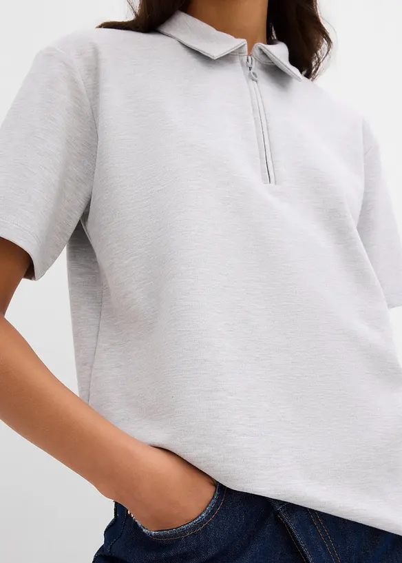 Polo en viscose mélangée, bonprix