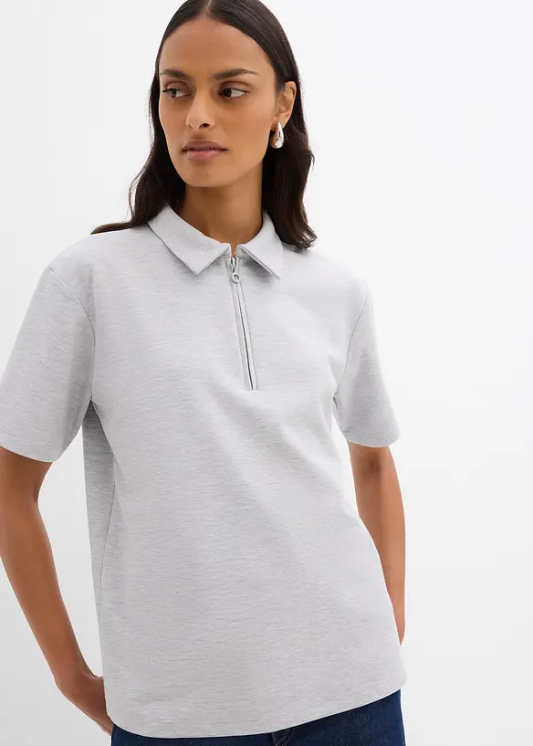 Polo en viscose mélangée, bonprix