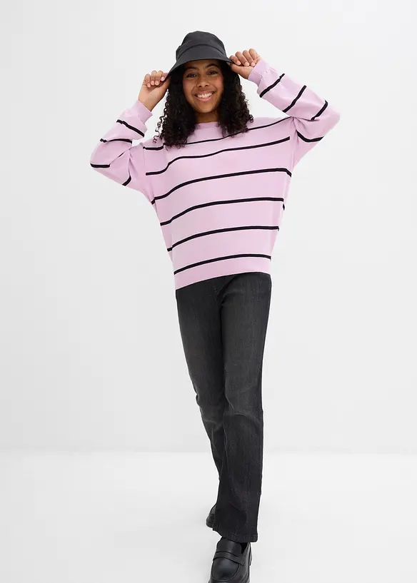 Pull en fine maille de viscose mélangée, bonprix