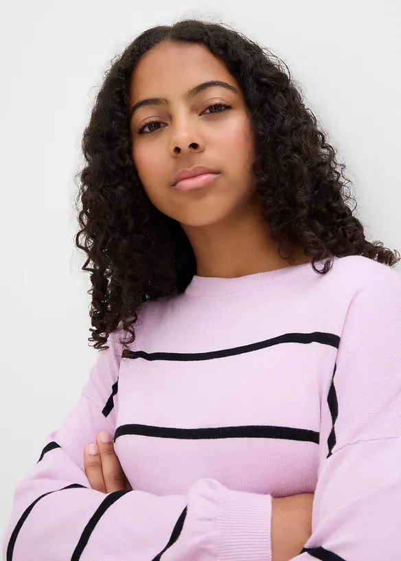 Pull en fine maille de viscose mélangée, bonprix