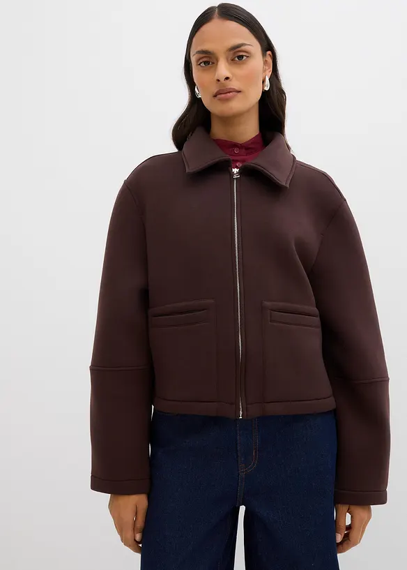 Veste courte en matière néoprène, bonprix