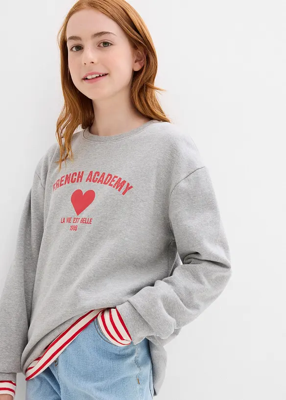 Sweat doux en coton mélangé, bonprix
