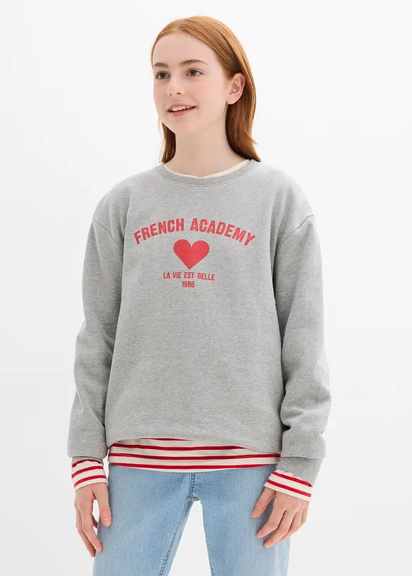 Sweat doux en coton mélangé, bonprix