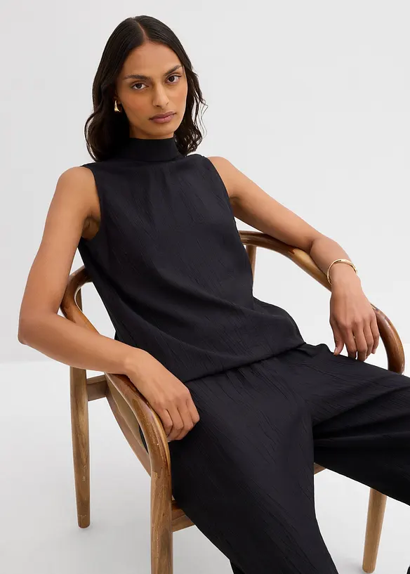 Top long et texturé en viscose mélangée, bonprix