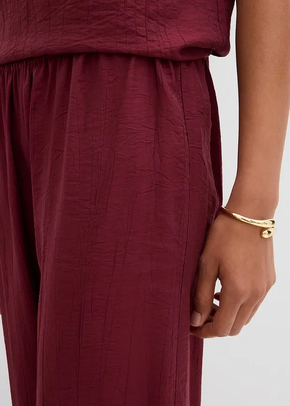 Pantalon texturé en viscose mélangée, bonprix