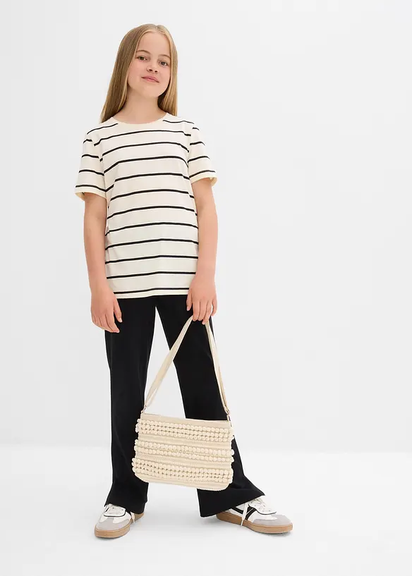 Lot de 2 pantalons &eacute;vas&eacute;s en jersey coton extensible, bonprix