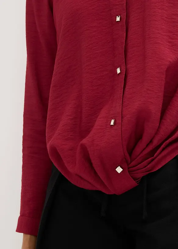 Chemisier texturé avec détail noué, bonprix