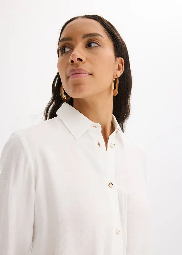 Chemisier texturé avec détail noué, bonprix