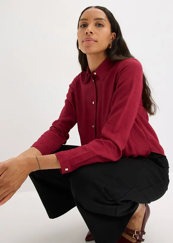 Chemisier texturé avec détail noué, bonprix