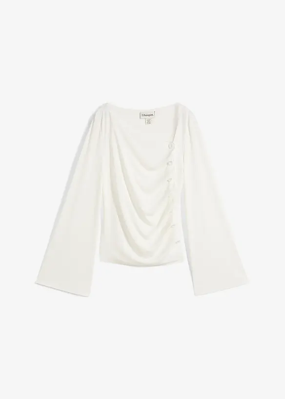 T-shirt manches longues en matière côtelée, bonprix