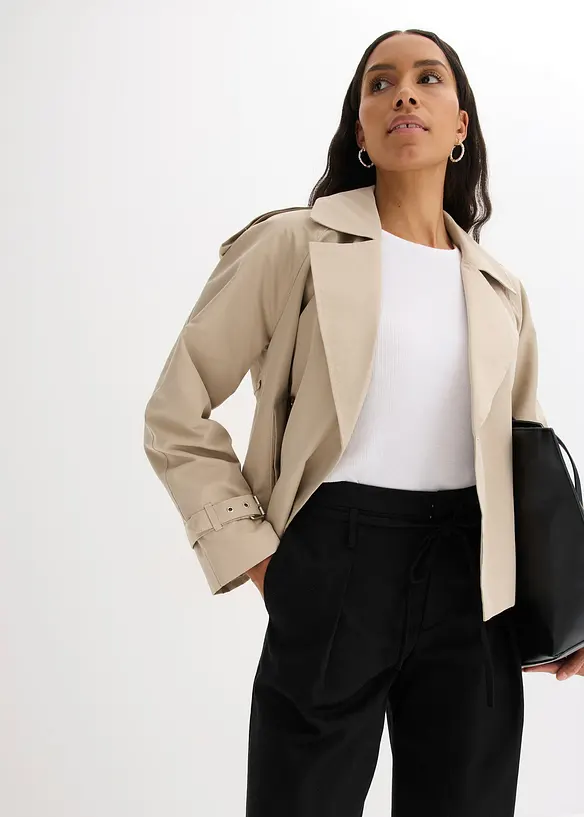 Pantalon à pinces et lien à nouer, bonprix