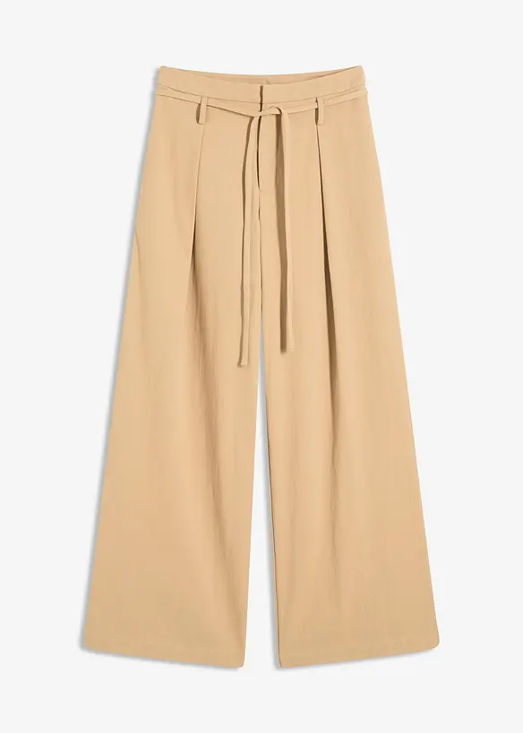 Pantalon à pinces et lien à nouer, bonprix