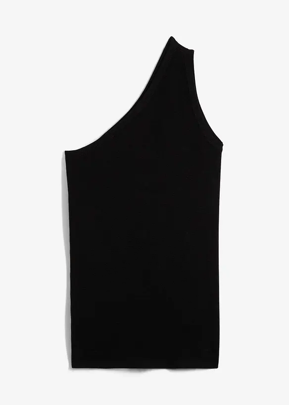 Top en maille asymétrique en viscose mélangée, bonprix