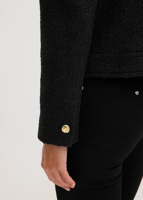 Blouson en maille bouclette douce, bonprix