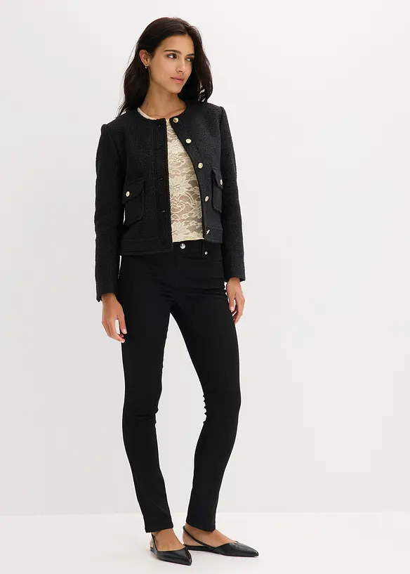 Blouson en maille bouclette douce, bonprix