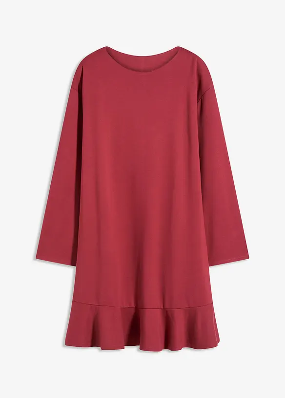 Robe courte à base volantée en jersey Milano, bonprix