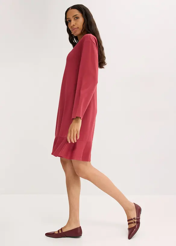 Robe courte à base volantée en jersey Milano, bonprix