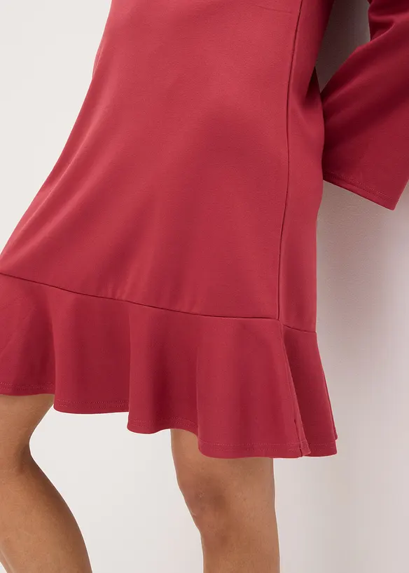 Robe courte à base volantée en jersey Milano, bonprix