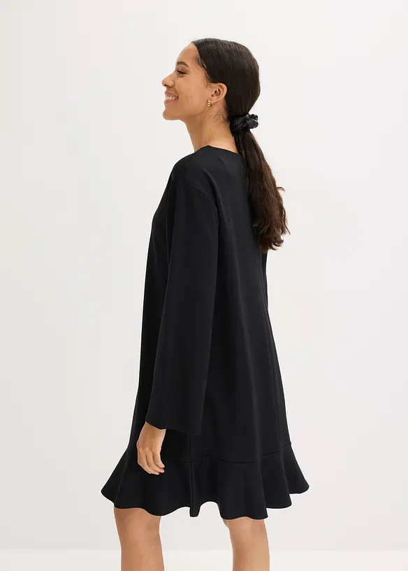 Robe courte à base volantée en jersey Milano, bonprix