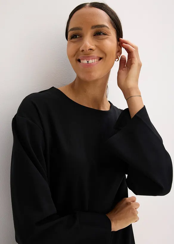 Robe courte à base volantée en jersey Milano, bonprix