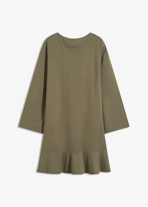 Robe courte à base volantée en jersey Milano, bonprix