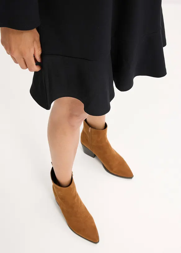 Robe courte à base volantée en jersey Milano, bonprix