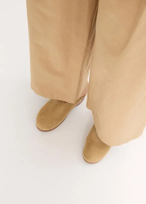 Pantalon à pinces et lien à nouer, bonprix