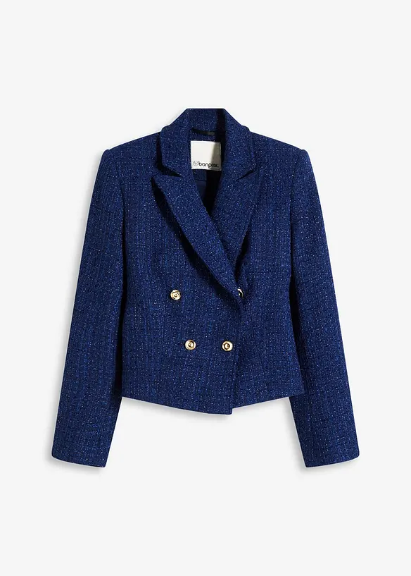 Blazer court en maille bouclette douce, bonprix