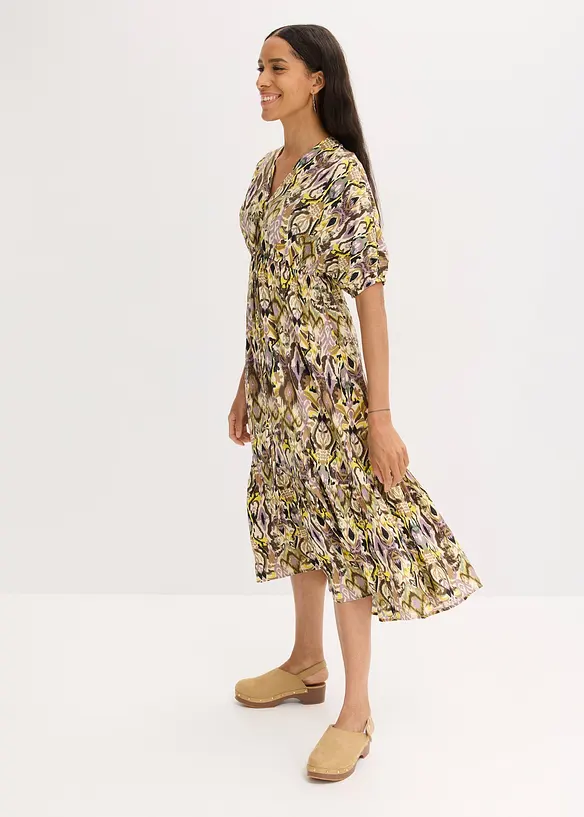 Robe midi en viscose fluide, bonprix