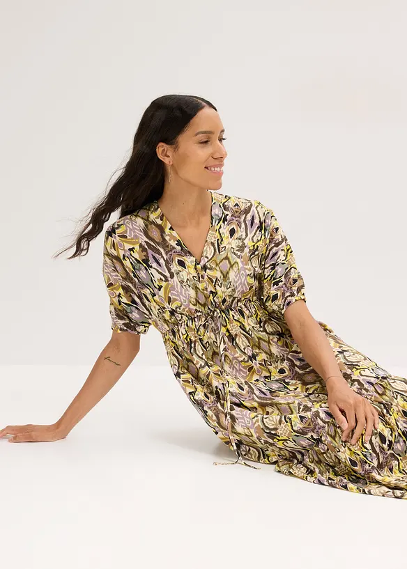 Robe midi en viscose fluide, bonprix