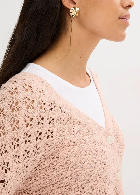 Gilet en maille ajourée, bonprix