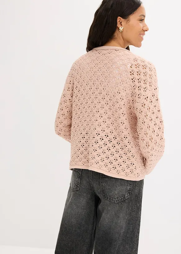 Gilet en maille ajourée, bonprix