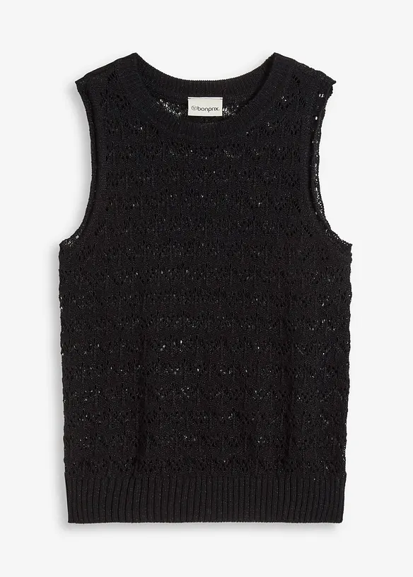 Top en maille ajourée, bonprix