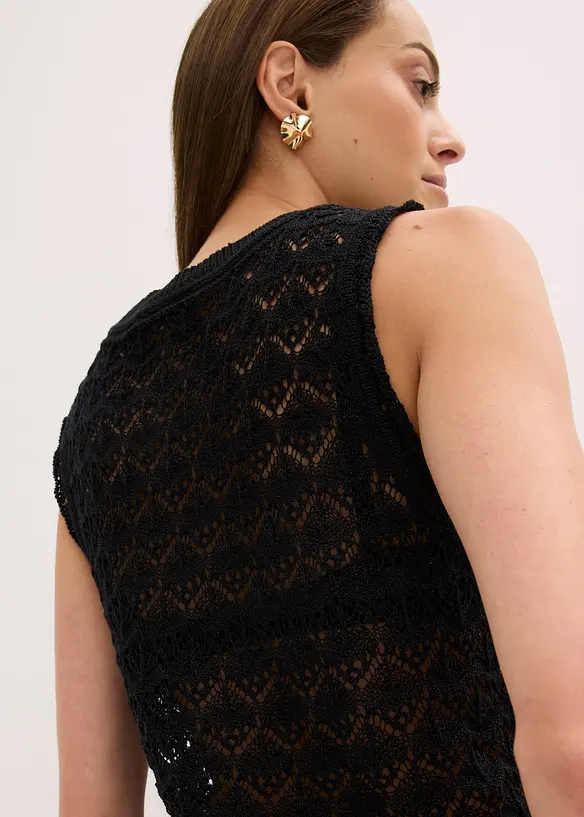 Top en maille ajourée, bonprix