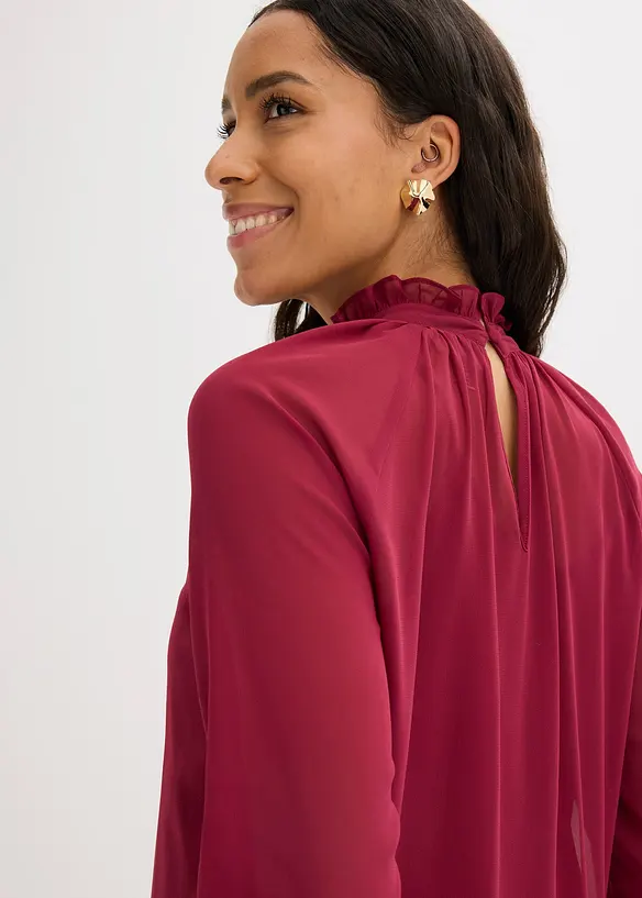 Robe en mousseline avec volants, bonprix