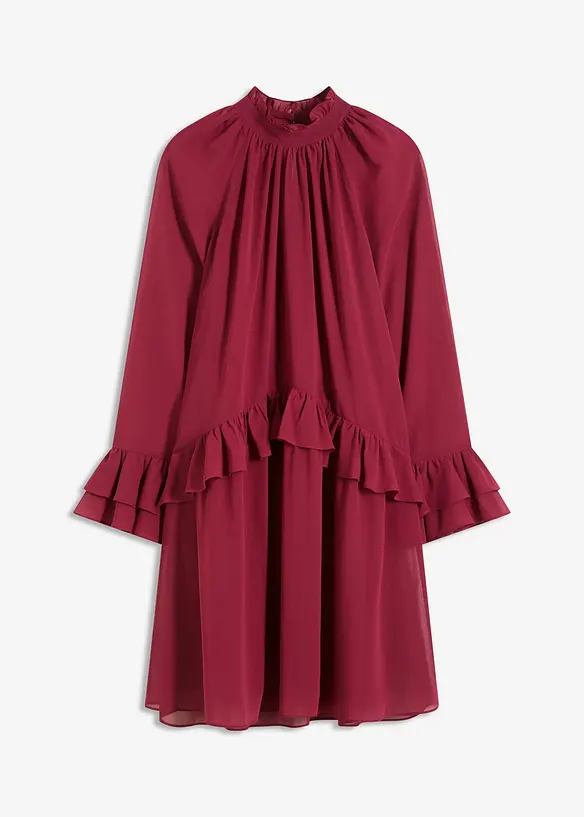 Robe en mousseline avec volants, bonprix