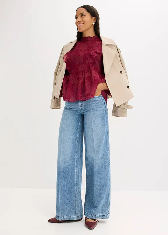 Blouse brod&eacute;e, bonprix