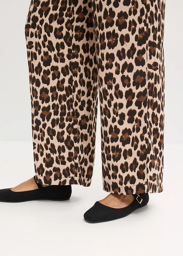 Pantalon palazzo en satin fluide, bonprix