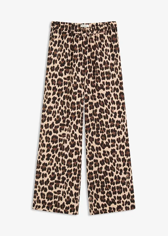 Pantalon palazzo en satin fluide, bonprix