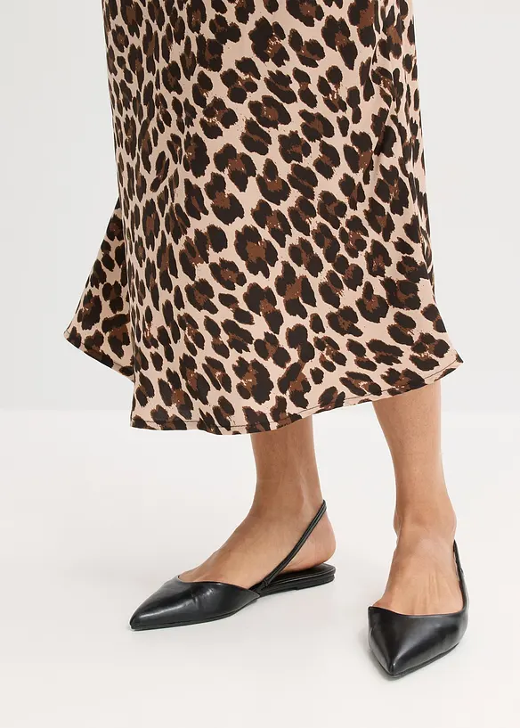 Jupe midi en satin fluide, bonprix