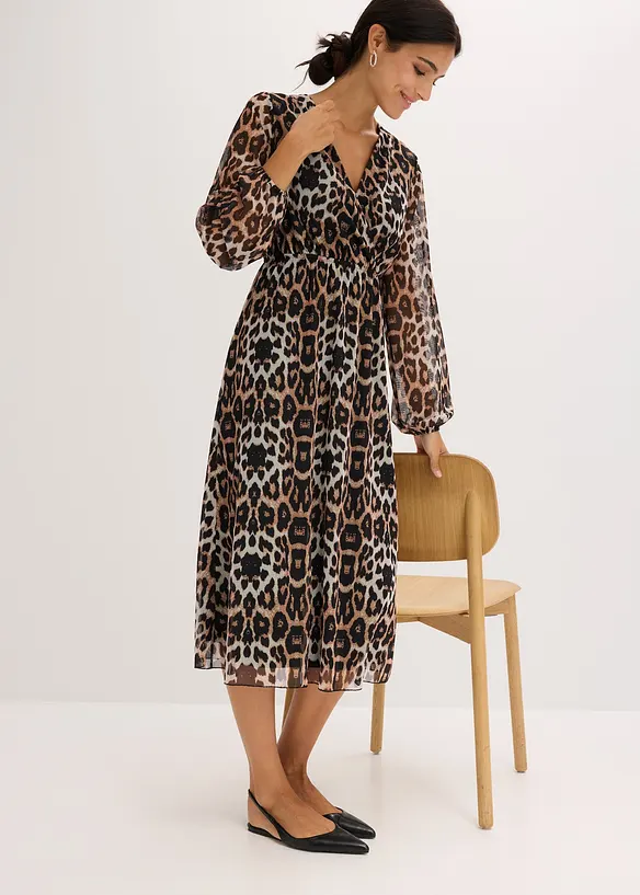 Robe midi en mesh doux, bonprix