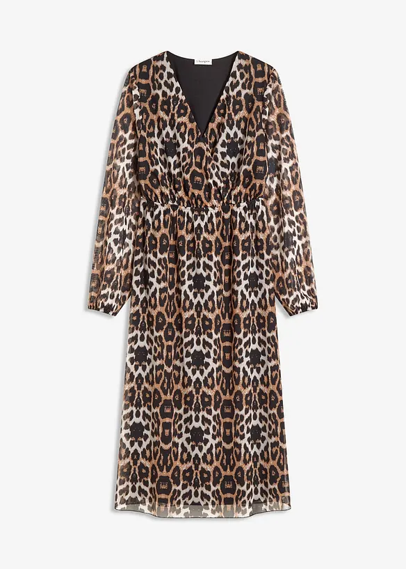 Robe midi en mesh doux, bonprix