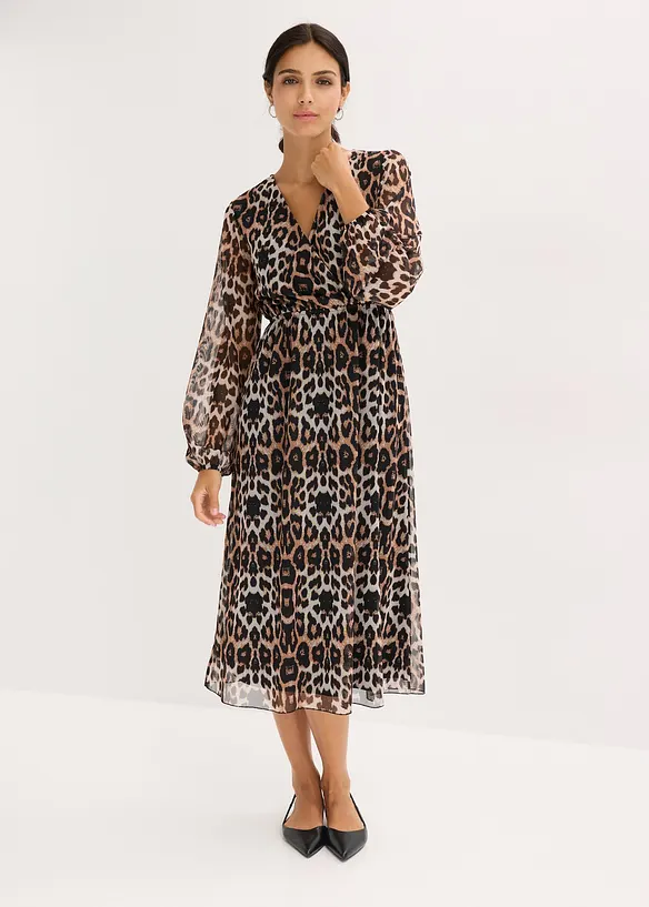 Robe midi en mesh doux, bonprix