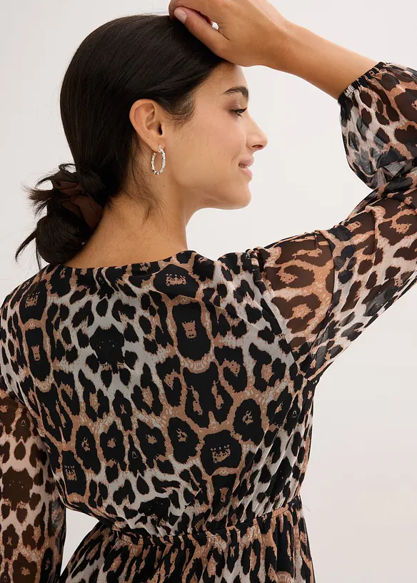 Robe midi en mesh doux, bonprix