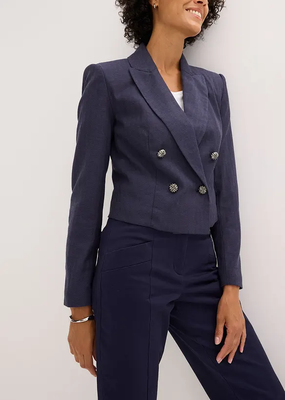 Blazer court avec épaulettes pour une silhouette structurée, bonprix