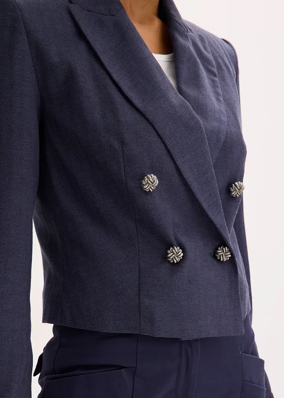 Blazer court avec épaulettes pour une silhouette structurée, bonprix