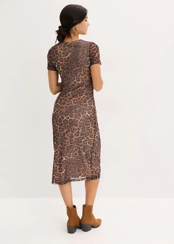 Robe midi en mesh doux, bonprix