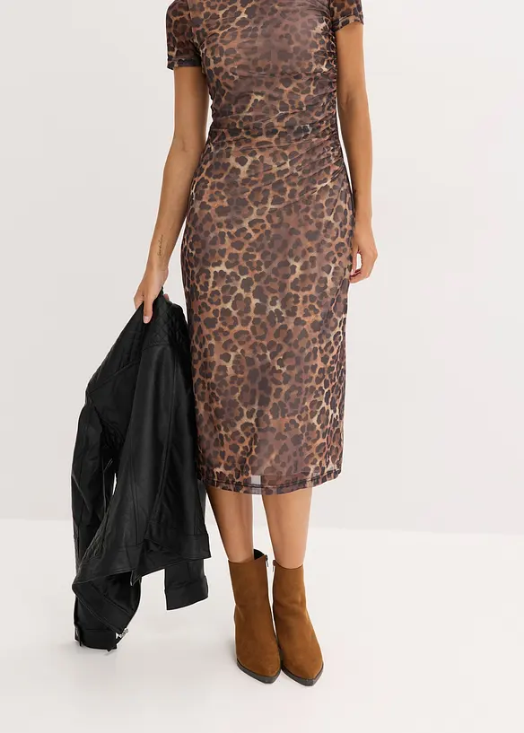 Robe midi en mesh doux, bonprix